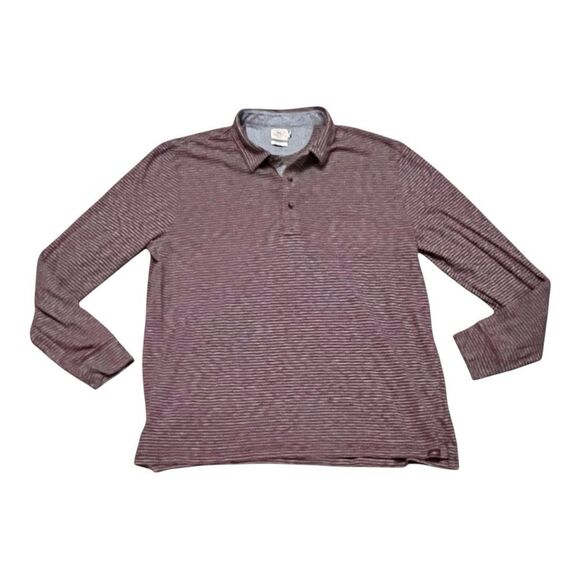 Faherty Brand Luxe Heather Long Sleeve Polo size XL - Picture 2 of 9